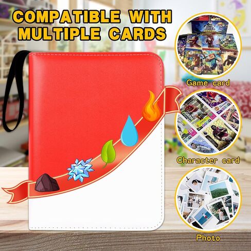 Card Collection Binder, 400 Pockets Trading Card Album with Sticker, Card Folder for TCG Sports Cards in Saudi Arabia
