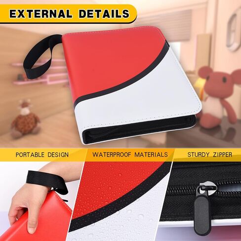 Card Collection Binder, 400 Pockets Trading Card Album with Sticker, Card Folder for TCG Sports Cards in Saudi Arabia