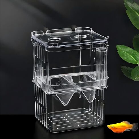 Aquarium Fish Breeder Box Hatchery Incubator,Multi-Functional Acrylic Breeder Isolation Box Hatching Incubator Box for Fish Fry Betta Fish Shrimp and Little Turtle in Saudi Arabia