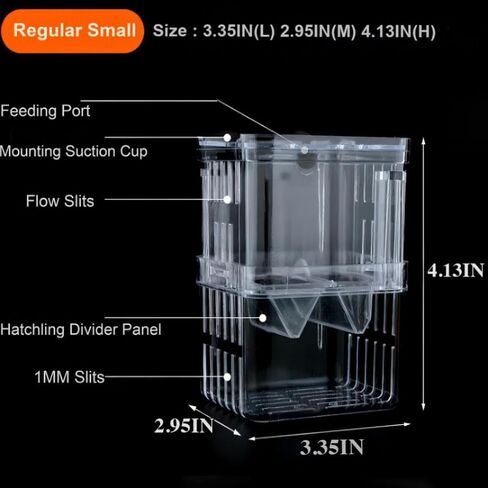 Aquarium Fish Breeder Box Hatchery Incubator,Multi-Functional Acrylic Breeder Isolation Box Hatching Incubator Box for Fish Fry Betta Fish Shrimp and Little Turtle in Saudi Arabia