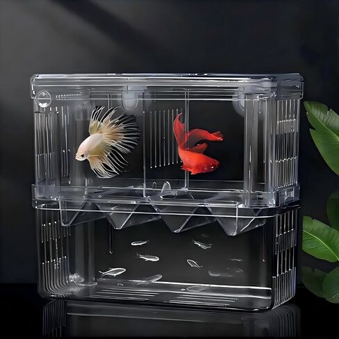 Aquarium Fish Breeder Box Hatchery Incubator,Multi-Functional Acrylic Breeder Isolation Box Hatching Incubator Box for Fish Fry Betta Fish Shrimp and Little Turtle in Saudi Arabia