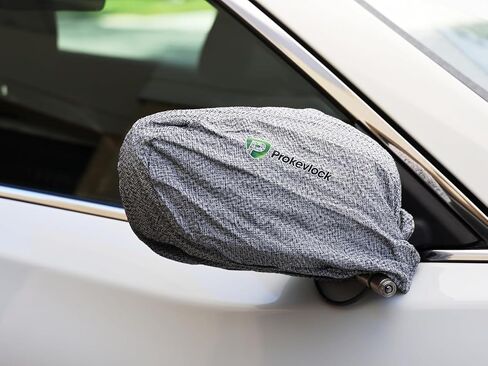 New & Improved ProKevLock Vehicle Side Mirror Covers with Lock - Anti-Theft Mirror Cover with UHMWPE & HPPE Level V - Fits all Cars, SUVs, and Most Trucks - Protection from Ice & Bird Droppings in Saudi Arabia