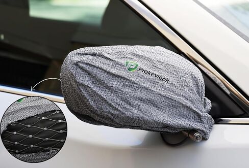 New & Improved ProKevLock Vehicle Side Mirror Covers with Lock - Anti-Theft Mirror Cover with UHMWPE & HPPE Level V - Fits all Cars, SUVs, and Most Trucks - Protection from Ice & Bird Droppings in Saudi Arabia