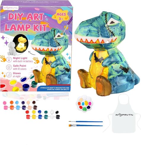 Paint Your Own Lamp kit - DIY Painting Kit, Painting Kit Arts & Crafts for Kids Ages 8-12, Art Supplies Birthday Easter Party Holiday Gift, Girls Boy Gift Ages 3 4 5 6 7 8 9 10 11 12+ (Rabbit) in Saudi Arabia
