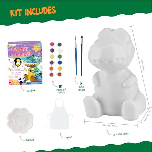 Paint Your Own Lamp kit - DIY Painting Kit, Painting Kit Arts & Crafts for Kids Ages 8-12, Art Supplies Birthday Easter Party Holiday Gift, Girls Boy Gift Ages 3 4 5 6 7 8 9 10 11 12+ (Rabbit) in Saudi Arabia