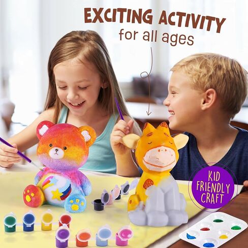 قم بطلاء مجموعة مصباحك الخاصة - مجموعة الطلاء DIY ، فنون الطلاء والحرفية للأطفال الذين تتراوح أعمارهم بين 8 و 12 عامًا ، مستلزمات فنية هدية عيد ميلاد عيد الفصح ، هدية فتيات الفتيات الأعمار 3 5 6 7 8 9 10 11 12+ (أرنب) in Kuwait