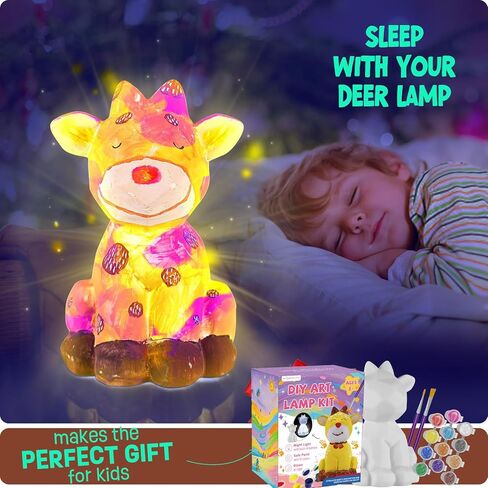 قم بطلاء مجموعة مصباحك الخاصة - مجموعة الطلاء DIY ، فنون الطلاء والحرفية للأطفال الذين تتراوح أعمارهم بين 8 و 12 عامًا ، مستلزمات فنية هدية عيد ميلاد عيد الفصح ، هدية فتيات الفتيات الأعمار 3 5 6 7 8 9 10 11 12+ (أرنب) in Kuwait