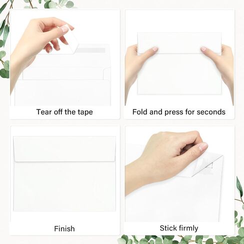 5x7 Envelopes for Invitations A7 Envelopes with Debossed Thank You Lettering Font(White, 50 Qty) in Saudi Arabia
