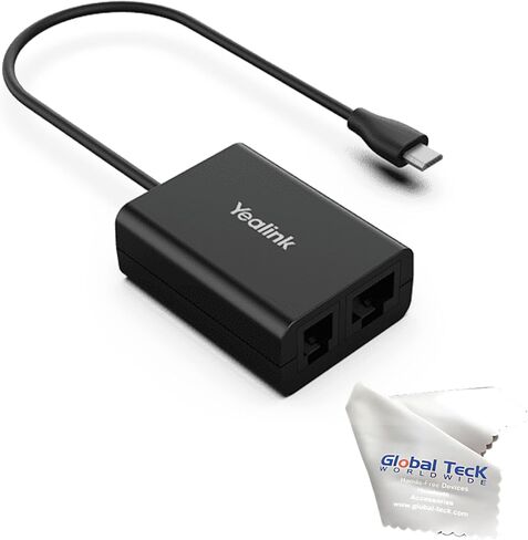 Yealink EHS60 Wireless Headset Adapter - Cisco, Avaya, Poly, Grandstream IP Phones compatible, Yealink WH62/WH63 compatible, Plug & Play, Remote Call Control (Answering & Termination)- with GTW Cloth in Saudi Arabia