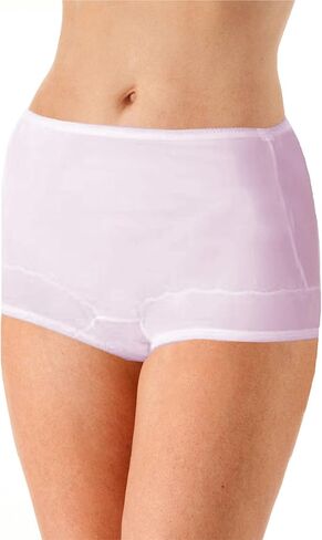 Dixie Belle 719 Scallop Trim High Waist Full Coverage Panty (3 Pack) (5, White) in Saudi Arabia