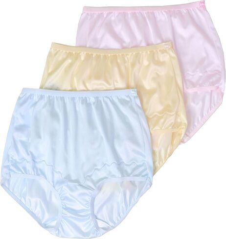 Dixie Belle 719 Scallop Trim High Waist Full Coverage Panty (3 Pack) (5, White) in Saudi Arabia