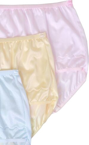 Dixie Belle 719 Scallop Trim High Waist Full Coverage Panty (3 Pack) (5, White) in Saudi Arabia