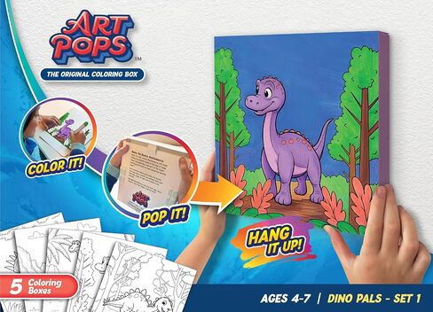 صناديق تلوين ArtPops-مجموعة مربع تلوين منبثقة مسبقًا-مجموعة فنون جدار DIY للمراهقين والكبار-الصديق للبيئة ، سهل التعليق ، لا يلزم إطار-5 عبوات ، ماندالاس البرية in Kuwait