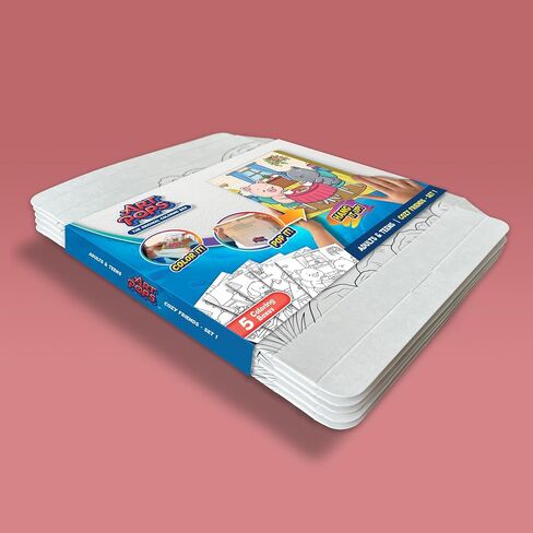 صناديق تلوين ArtPops-مجموعة مربع تلوين منبثقة مسبقًا-مجموعة فنون جدار DIY للمراهقين والكبار-الصديق للبيئة ، سهل التعليق ، لا يلزم إطار-5 عبوات ، ماندالاس البرية in Kuwait