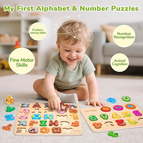 Joycat Wooden Animal Alphabet Buzzles للأطفال الصغار 1-3 ، 26 قطعة رسائل ، لعبة Montessori ABC التعلم ، هدايا ل 1 2 3 4 صبي عمرها 5 سنوات ، أنشطة تعلم ما قبل المدرسة in Saudi Arabia