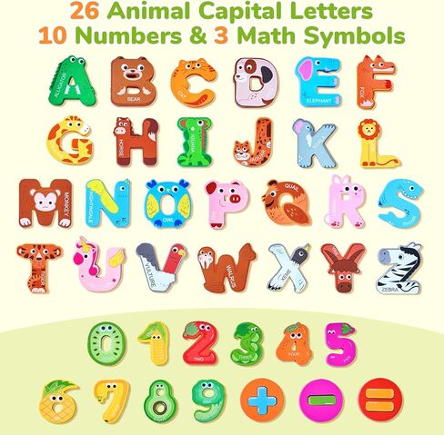 Joycat Wooden Animal Alphabet Buzzles للأطفال الصغار 1-3 ، 26 قطعة رسائل ، لعبة Montessori ABC التعلم ، هدايا ل 1 2 3 4 صبي عمرها 5 سنوات ، أنشطة تعلم ما قبل المدرسة in Saudi Arabia