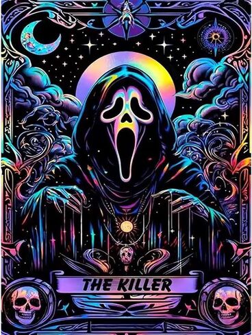 SOTYIOO Halloween Diamond Art Kits for Adults. Halloween Diamond Painting kit for Adults Full Drill Round Gem Art 5D Diamond Dots Suitable Home Wall Decor 12x16inch in Kuwait