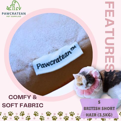 Adjustable Flower-Shaped Soft Recovery Collar for Cats and Small Dogs Only, Comfortable Protective Neck Pillow, Pink, Small in Saudi Arabia