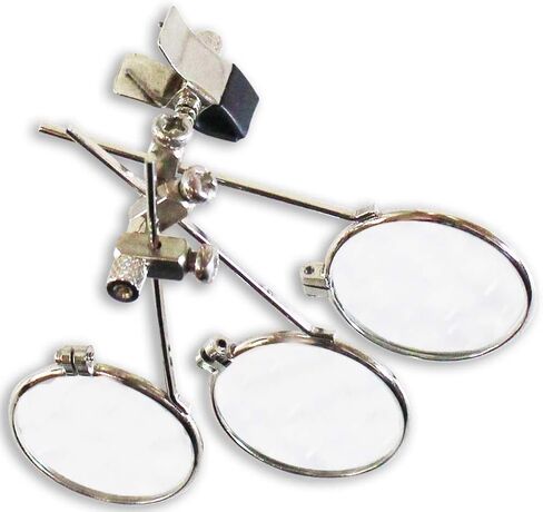 تعظيم مقطع LOUPE الثلاثي على إطارات النظارات | التكبير 3x ، 6x ، 9x الطاقة | تم تصميمه لإصلاح المجوهرات وصناعة الساعات وإصلاح الإلكترونيات و STEAMPUNKS in Kuwait