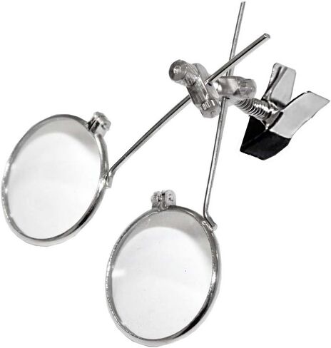 تعظيم مقطع LOUPE الثلاثي على إطارات النظارات | التكبير 3x ، 6x ، 9x الطاقة | تم تصميمه لإصلاح المجوهرات وصناعة الساعات وإصلاح الإلكترونيات و STEAMPUNKS in Kuwait