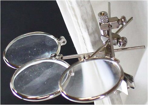 تعظيم مقطع LOUPE الثلاثي على إطارات النظارات | التكبير 3x ، 6x ، 9x الطاقة | تم تصميمه لإصلاح المجوهرات وصناعة الساعات وإصلاح الإلكترونيات و STEAMPUNKS in Kuwait