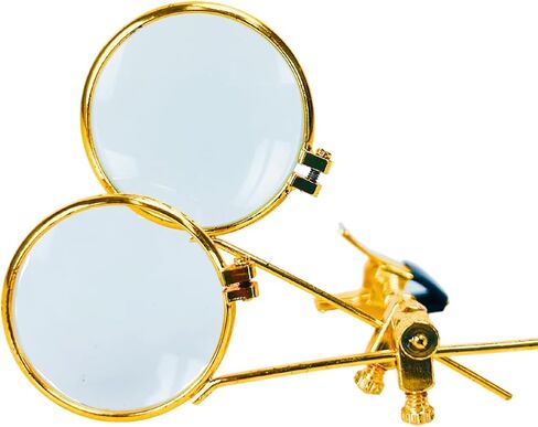 تعظيم مقطع LOUPE الثلاثي على إطارات النظارات | التكبير 3x ، 6x ، 9x الطاقة | تم تصميمه لإصلاح المجوهرات وصناعة الساعات وإصلاح الإلكترونيات و STEAMPUNKS in Kuwait