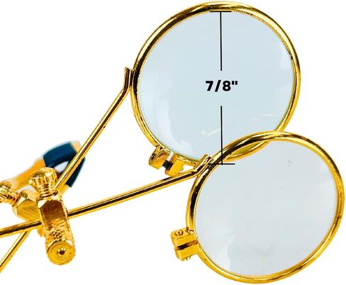تعظيم مقطع LOUPE الثلاثي على إطارات النظارات | التكبير 3x ، 6x ، 9x الطاقة | تم تصميمه لإصلاح المجوهرات وصناعة الساعات وإصلاح الإلكترونيات و STEAMPUNKS in Kuwait