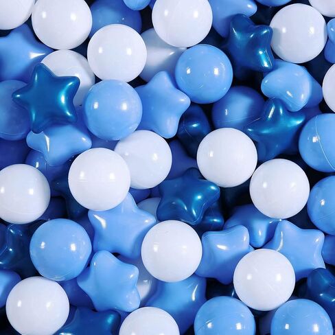 Realhaha Ball Pit Balls 50 100 200 500, Star Shapes for Babies Kids Playpen Plastic Balls for Babies Ball Pool Puppy Playballs in Saudi Arabia