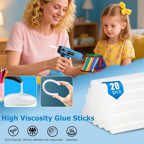 100w Cordless Hot Melt Glue Gun Compatible with Makita 18V Battery, High Temp Electric Power Glue Gun with 20pcs 11x150mm Glue Sticks for Arts Crafts DIY Decor School Home Repair (No Battery) in Saudi Arabia