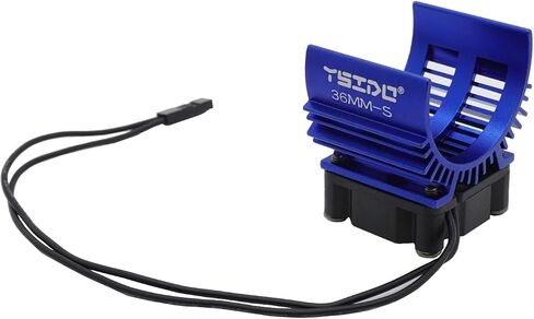 36MM-S Alloy Heat Sink Heatsink with 5-8.4V High Speed Cooling Fan for 1/10 1/12 RC Car 540 550 Brushed Motor F540 3650 3660 Size Brushless Motor Truck Buggy Crawler (Black) in Saudi Arabia