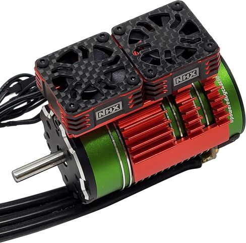 NHX RC 1/8 Twin Cyclone Alum HV Cooling Fans w/Cover 28000RPM Motor Heatsink Red in Saudi Arabia