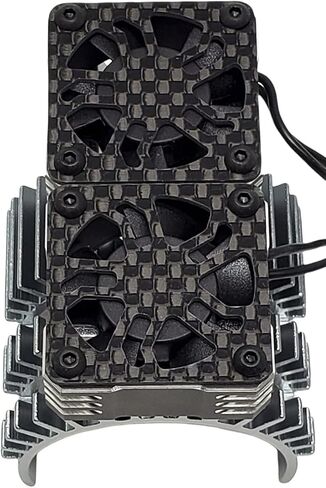 NHX RC 1/8 Twin Cyclone Alum HV Cooling Fans w/Cover 28000RPM Motor Heatsink Red in Saudi Arabia