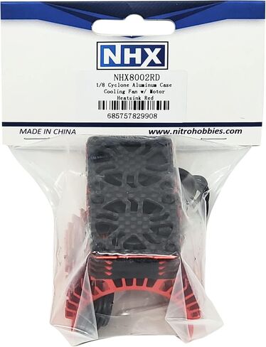 NHX RC 1/8 Twin Cyclone Alum HV Cooling Fans w/Cover 28000RPM Motor Heatsink Red in Saudi Arabia