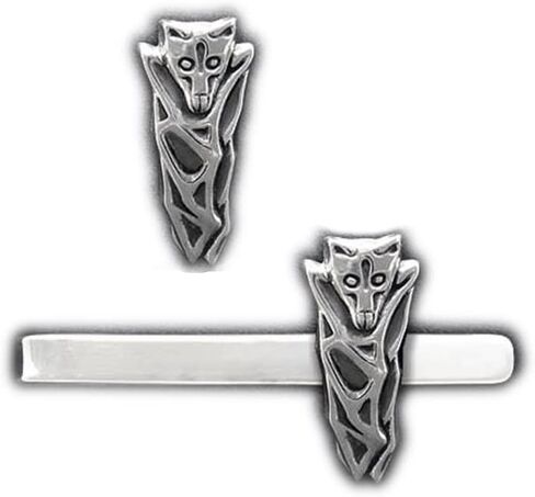 Bat Tie Tack or Bat Tie Bar in Solid Sterling Silver Hand Carved & Cast by Paxton in Saudi Arabia
