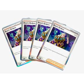 Boss's Orders Ghetsis 172/193 - Paldea Evolved - Pokemon Supporter Trainer Card Set - Playset