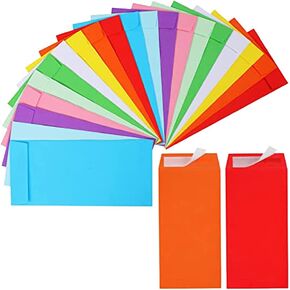 40 Pcs Cash Envelopes Money Saving Envelopes Key Envelopes Self Adhesive Envelopes for Checks Coin Tickets Colorful