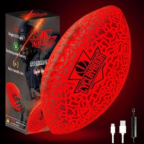 Rechargeable Glow in The Dark Kids Water Football,Size 6 Light Up Youth Pool Football,Ideal Gift for Teen ages6-15