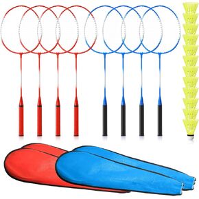 مجموعة مضارب كرة الريشة مكونة من 8 قطع مع 12 كرة ريشة و4 حقيبة حمل مضارب كرة الريشة خفيفة الوزن ومضارب كرة الريشة معدات كرة الريشة للبالغين والمراهقين in Kuwait