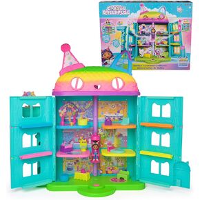 Gabby and the Magic House – Interactive Dollhouse with 1 Figurine + 15 Accessories – Party Theme – Gabby and the Magic House Toy – Gabby Cat – Children's Toy Age 3 Years +
