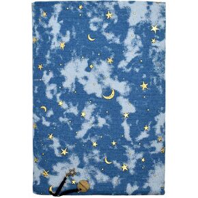 BLBMH Book Covers for Paperbacks Fit for 6x9 inch Adjustable Book Sleeve Cover for Women Over 15 Soft Cloth Protector for Notebook Journal - Blue Sakura 9in