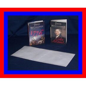 25-9 1/2" x 20" Brodart Archival Fold-On Book Jacket Covers - Center-Loading, Clear, Mylar, Adjustable