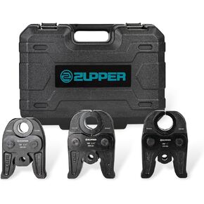 MegaPress Jaws, 3PCS Standard Pressing Jaws Kit 1/2", 3/4", 1" for Carbon Steel Pipes, Compatible with Standard Press Tools - with Carrying Case