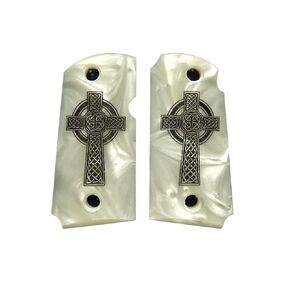 Pearl Celtic Cross Kimber Micro 9 Grips