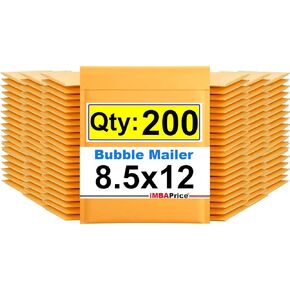 iMBAPrice 200-Pack #2(8.5"x12") Kraft Bubble Mailers Padded Envelopes, Total 200 Envelope