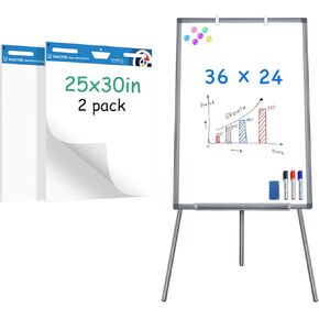 Maxtek 36x24 Whiteel Whiteel مع 25x30 في Paper Paper 2 Pack