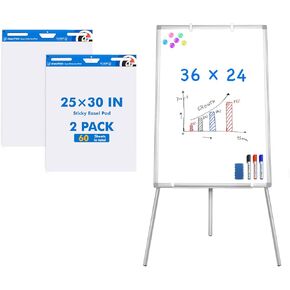 Maxtek 36x24 Whiteel Whiteel مع 25x30 في Paper Paper 2 Pack