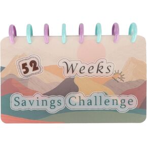 Money Saving Flipchart, 52 Weeks 8.5in Long 5.7in Wide Reusable Cute Savings Binders for Kids Adults Family School