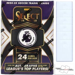 2024-25 Panini Select Premier League Soccer EPL Blaster Box with 24 Trading Cards + 6 Toploaders Magnet!
