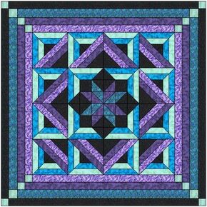 Material Maven Easy Quilt Kit Twilight/Precut/Ready to Sew!! Multi Color 69x69