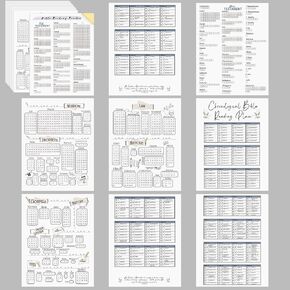 9 Pcs Books of The Bible Study Tracker Sticker Bible Journaling Reading Tracker Sticky Faith Planner Supplies Church Organizer Label for Scripture Tracking Book Shelf Accessories